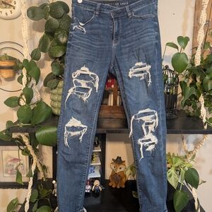 4 for $20 American Eagle Outfitters Women's Distressed Blue Jeans